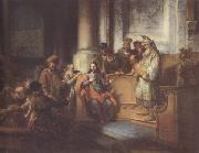 Gerbrand van den Eeckhout Christ teaching in the Synagogue at Nazareth (mk33) France oil painting artist